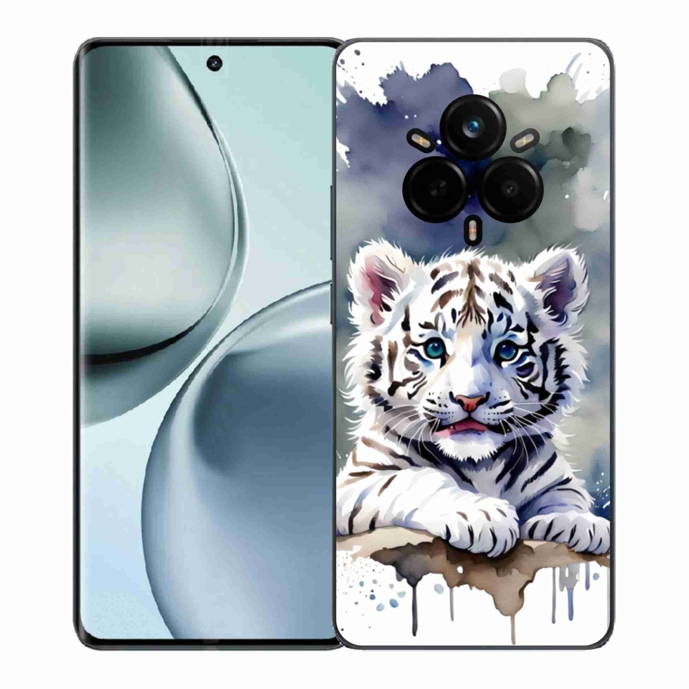 Gél borítás mmCase a Realme 14 Pro 5G készülékhez - fehér tigriskölyök