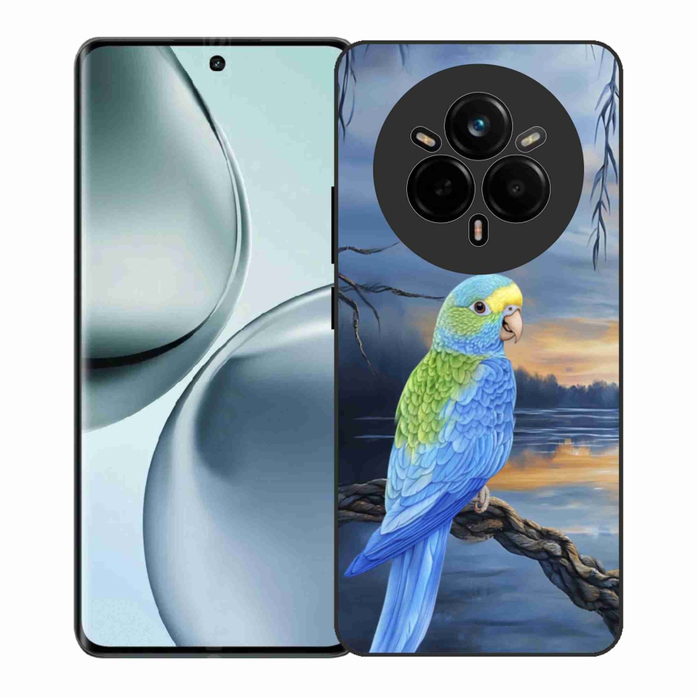 Zselés borítás mmCase a Realme 14 Pro+ 5G készülékhez - kék papagáj