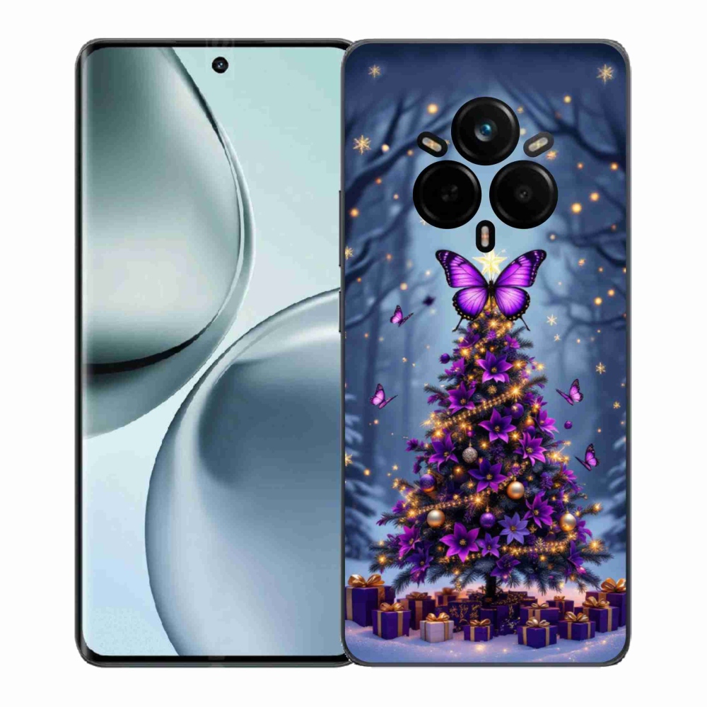 mmCase gél tok a Realme 14 Pro+ 5G-hez – pillangós karácsonyfa