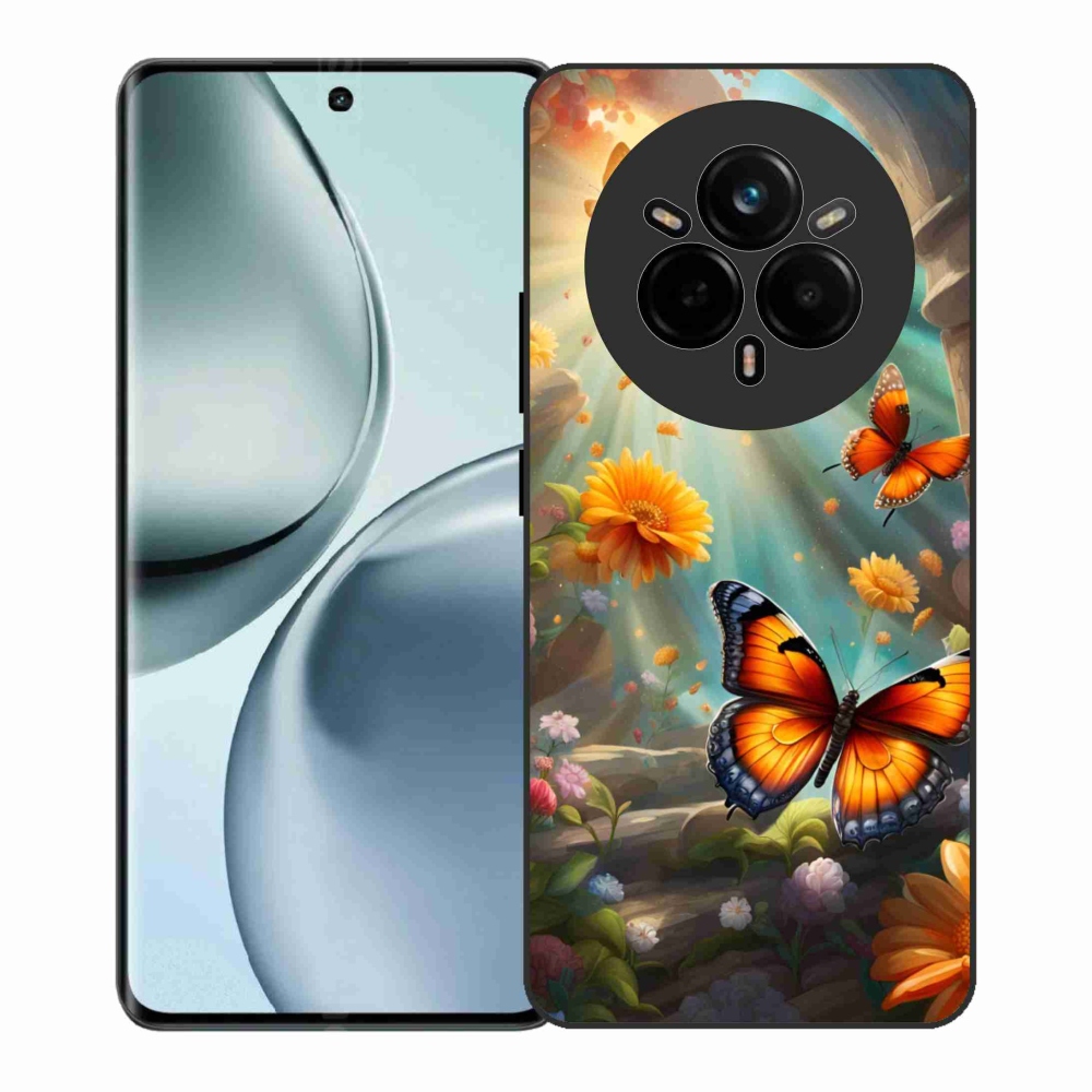 Gél borítás mmCase a Realme 14 Pro+ 5G számára - pillangókert 2