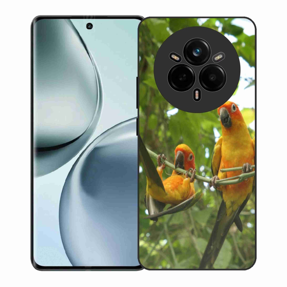 Gél borítás mmCase a Realme 14 Pro+ 5G számára - papagájok aratingy