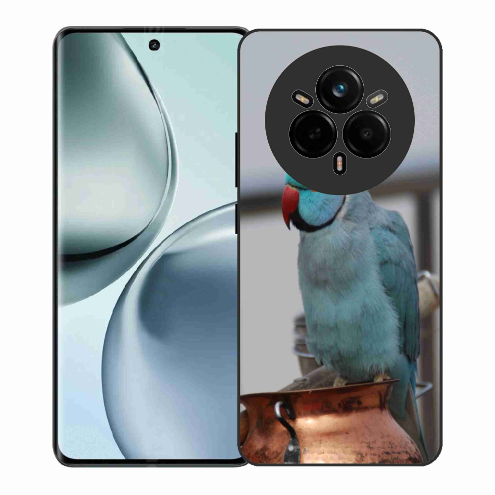Zselés borítás mmCase a Realme 14 Pro+ 5G készülékhez - papagáj alexander kék