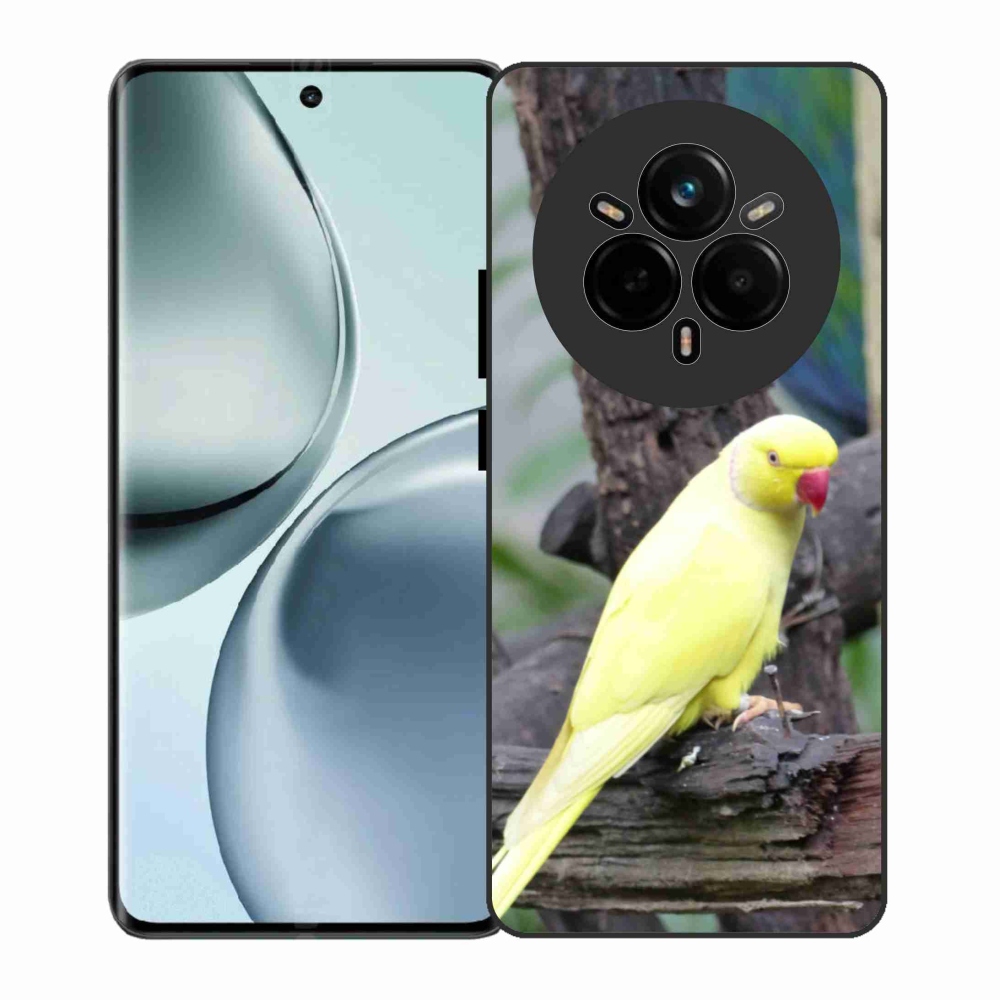 Zselés borítás mmCase a Realme 14 Pro 5G készülékhez - papagáj alexander sárga