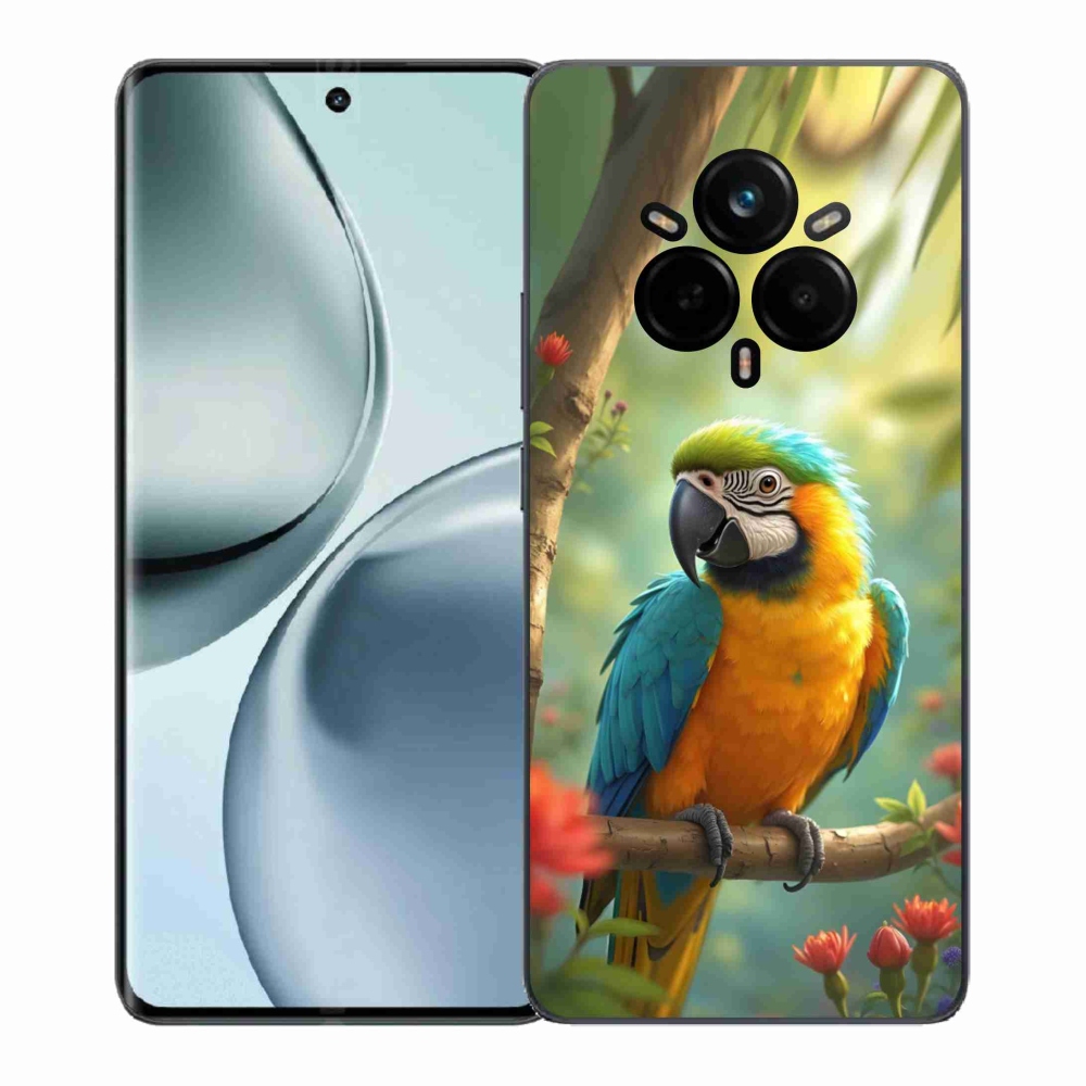 mmCase géltok a Realme 14 Pro+ 5G-hez – kék-sárga ara papagáj