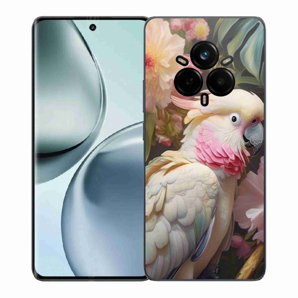 Gél borítás mmCase a Realme 14 Pro+ 5G készülékhez - papagáj kakadu rózsaszín 2