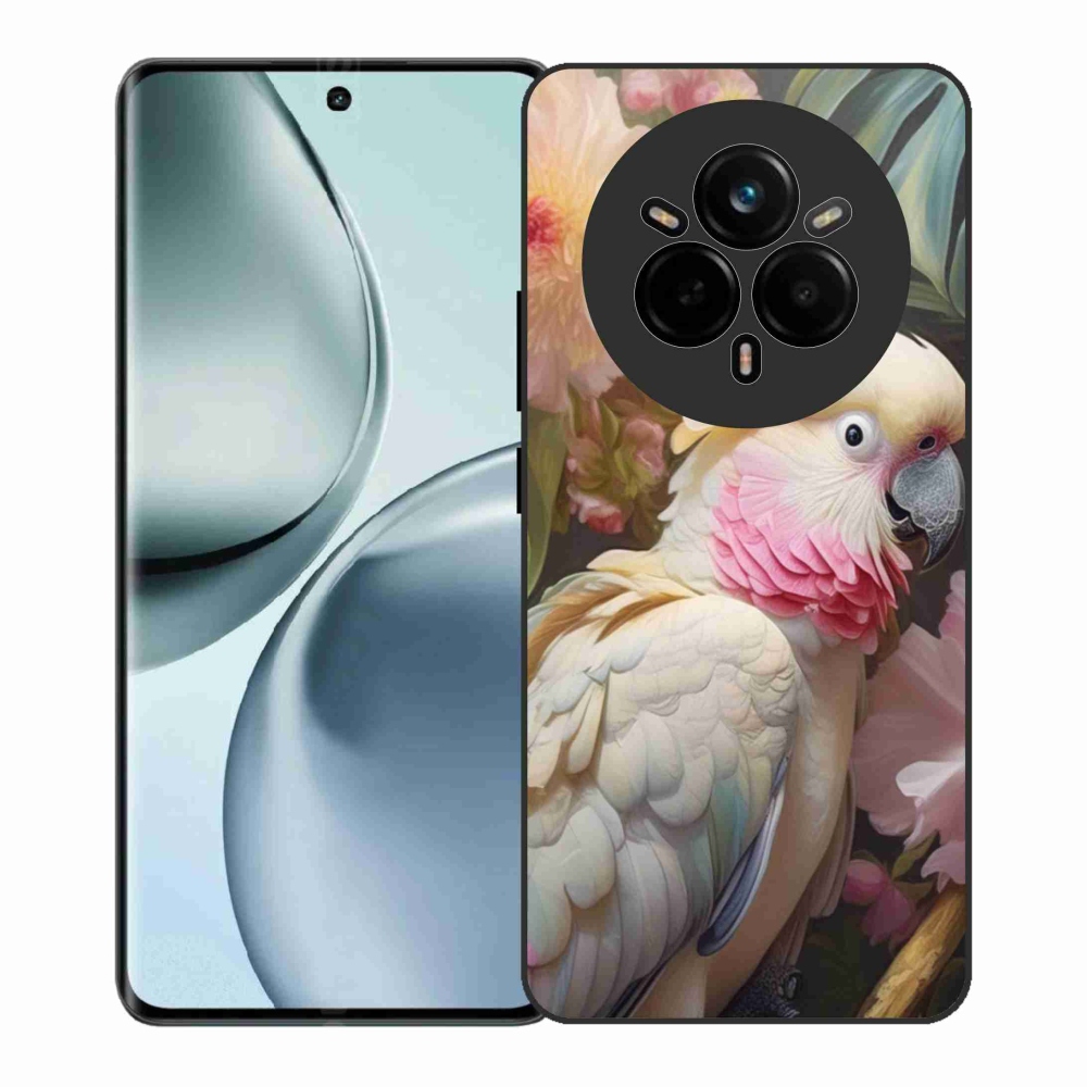 Gél borítás mmCase a Realme 14 Pro+ 5G készülékhez - papagáj kakadu rózsaszín 2