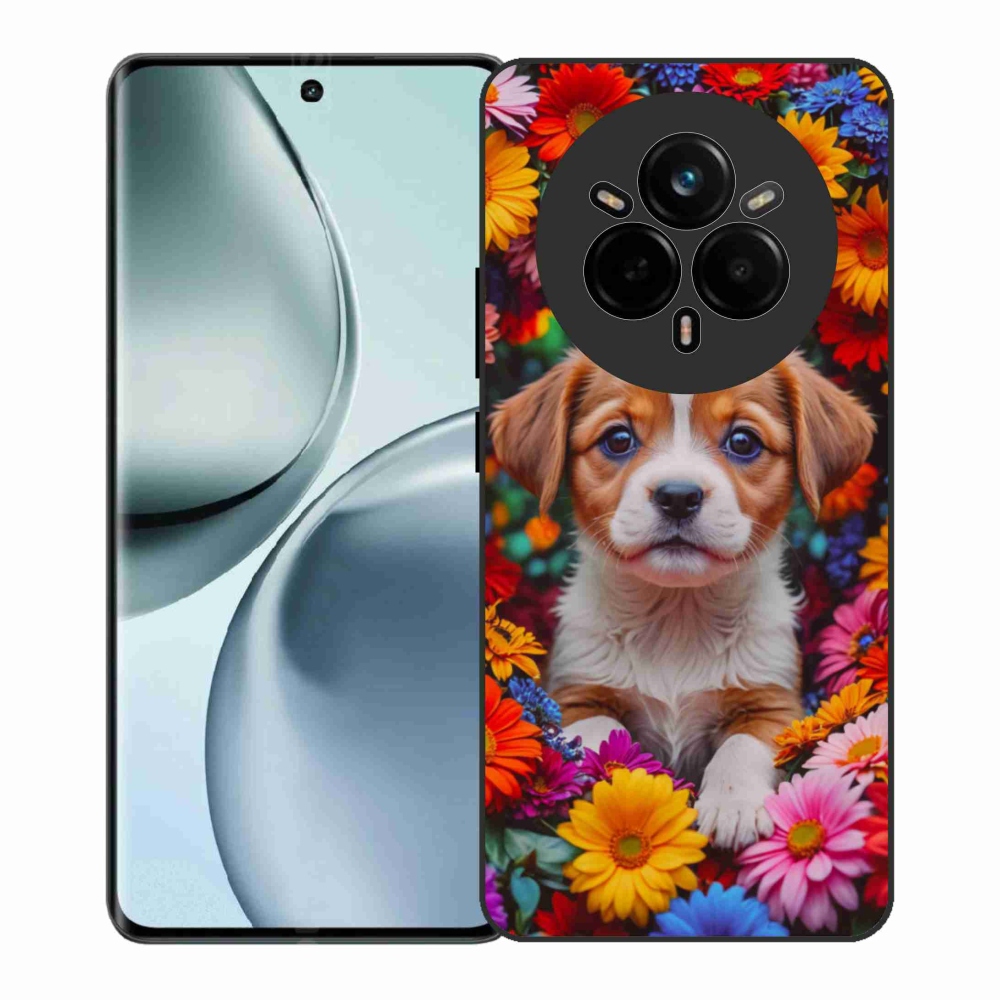 Gél borítás mmCase a Realme 14 Pro+ 5G számára - aranyos kiskutya