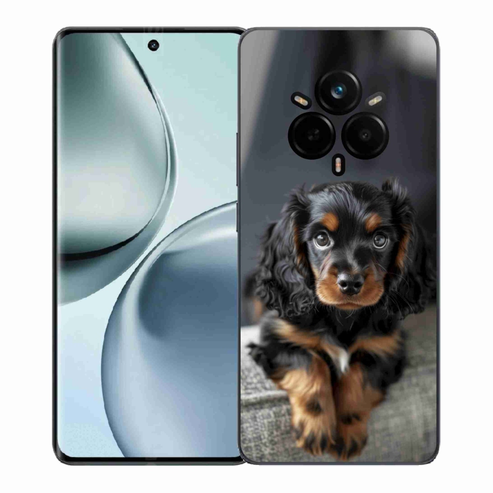 mmCase gél tok a Realme 14 Pro+ 5G-hez – aranyos, hosszúszőrű tacskó