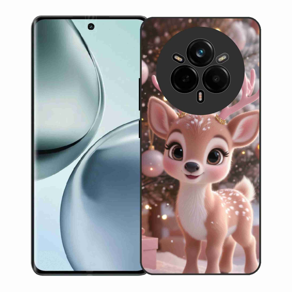 Gél borítás mmCase a Realme 14 Pro+ 5G számára - aranyos rénszarvas