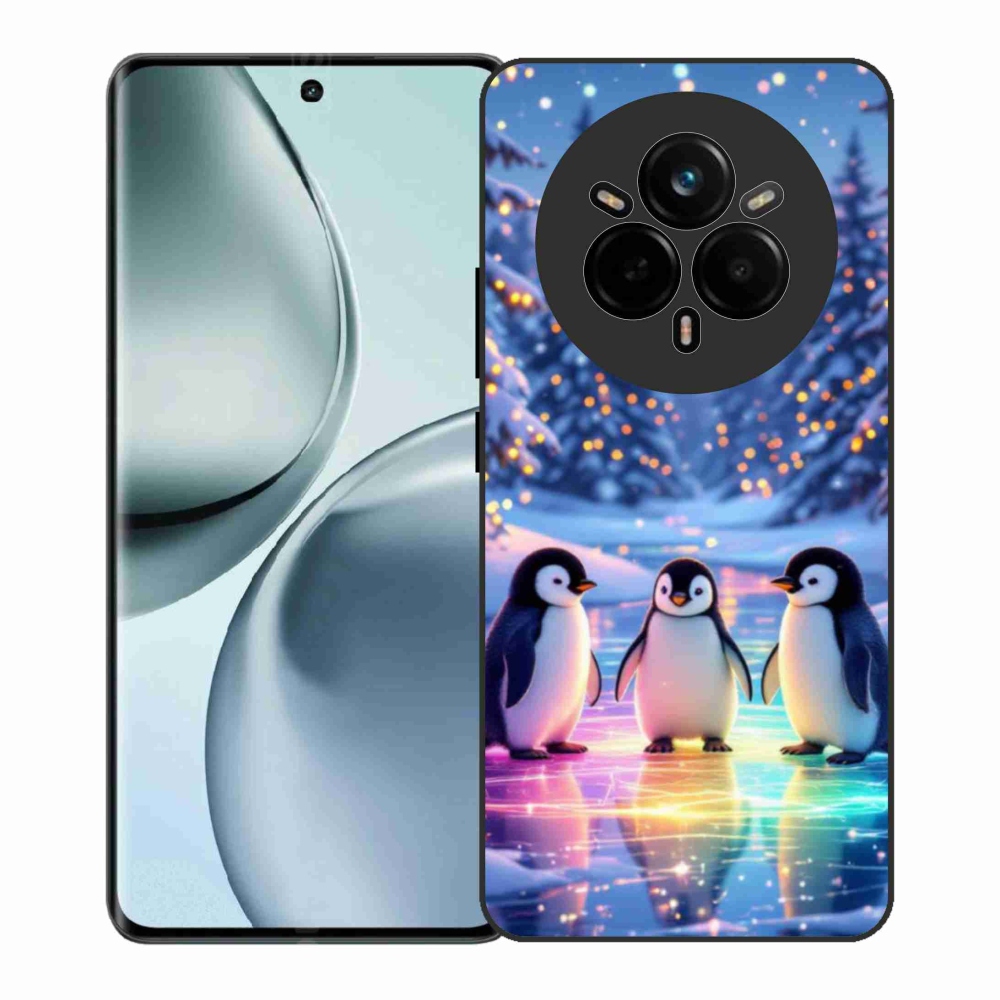 Gél borítás mmCase a Realme 14 Pro+ 5G számára - pingvinek