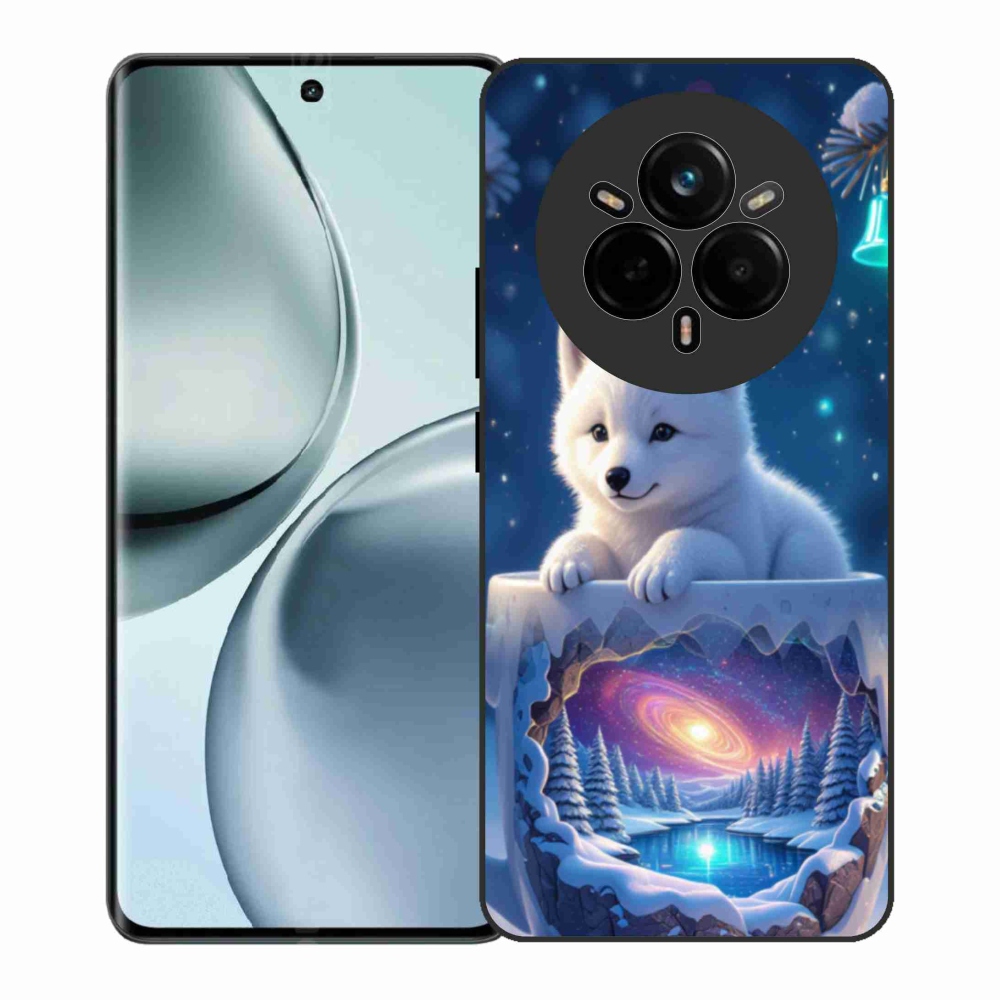 Gél borítás mmCase a Realme 14 Pro+ 5G számára - karácsonyi kölyökkutyakölyök