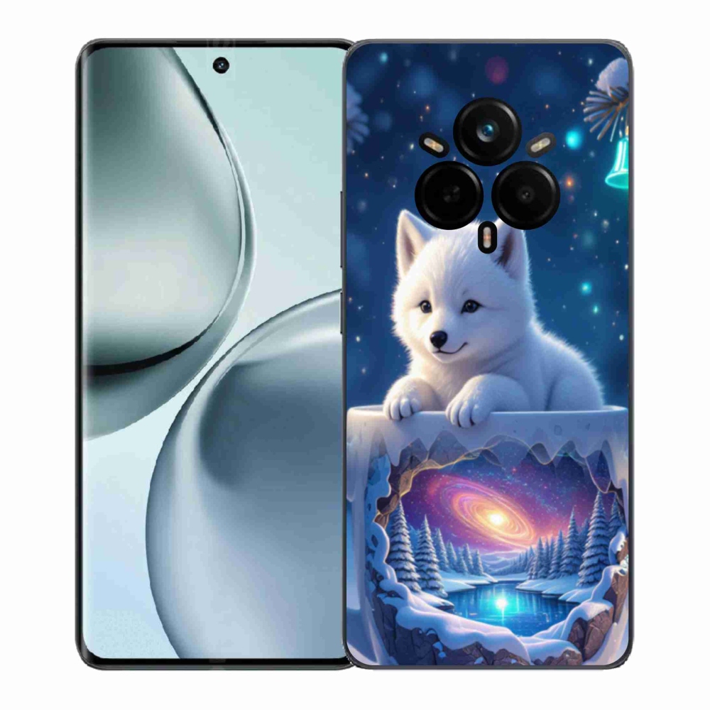 Gél borítás mmCase a Realme 14 Pro 5G számára - Karácsonyi kölyökkutyakölyök