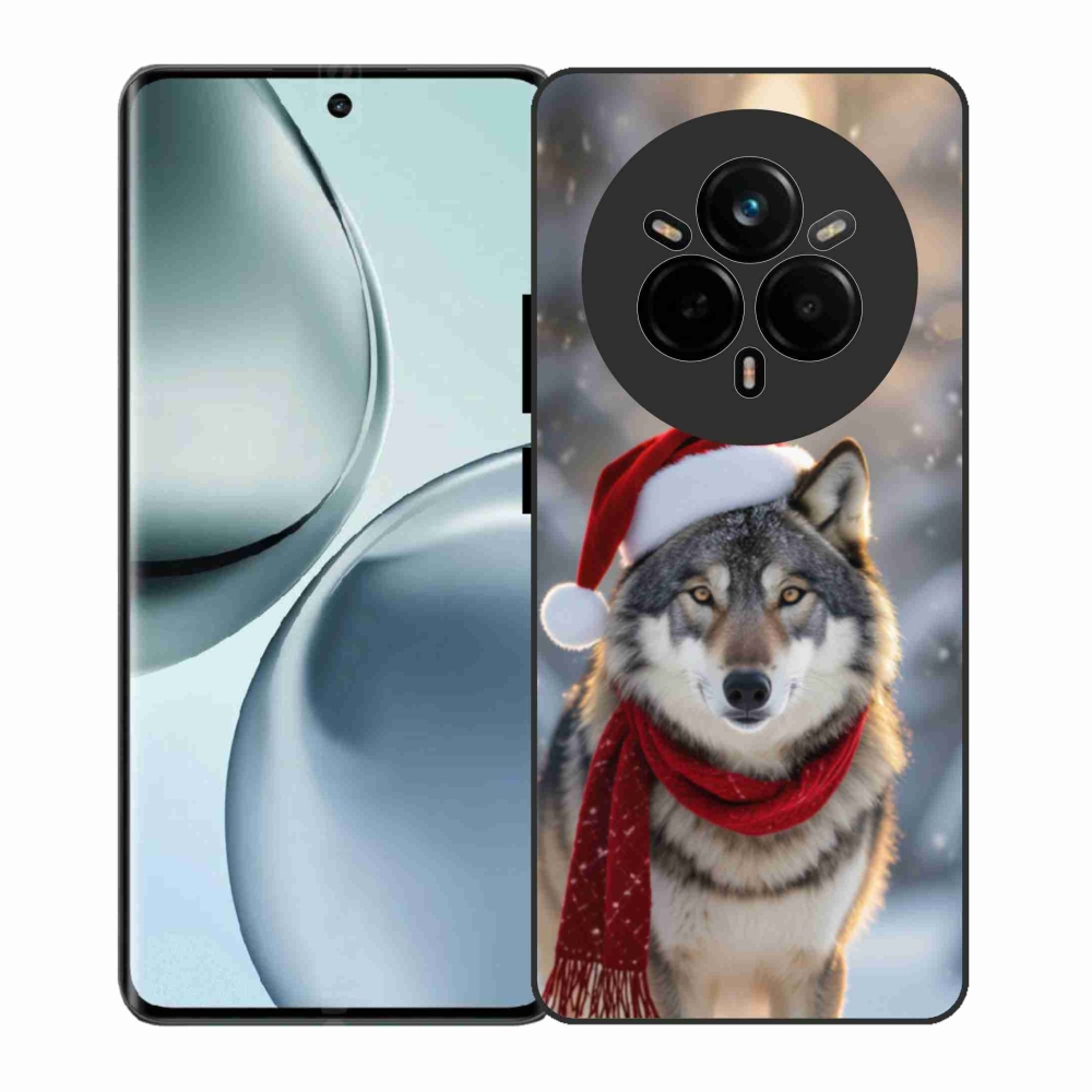 Gél borítás mmCase a Realme 14 Pro 5G-hez - Karácsonyi farkas