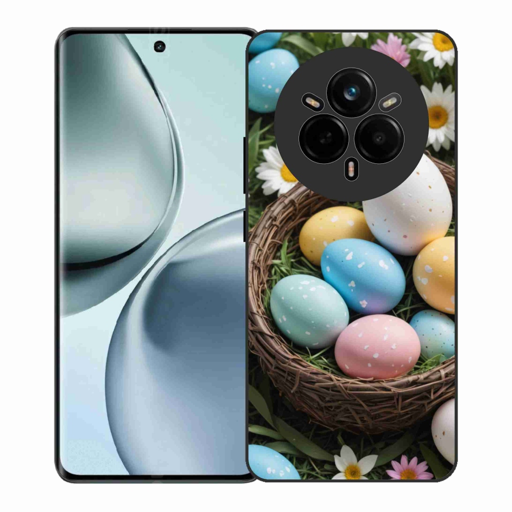 Gél borítás mmCase a Realme 14 Pro+ 5G számára - Húsvéti tojások 2