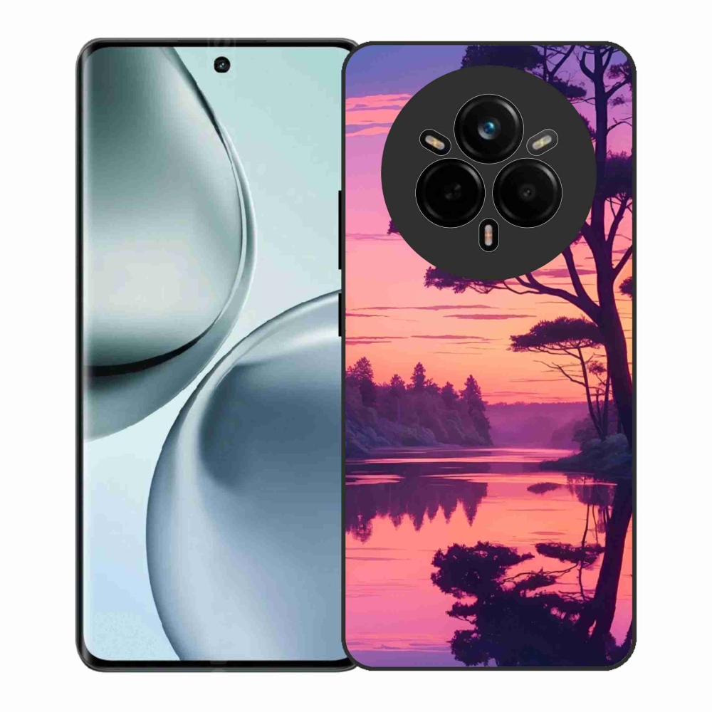Gél borítás mmCase a Realme 14 Pro+ 5G számára - Naplemente a tó felett