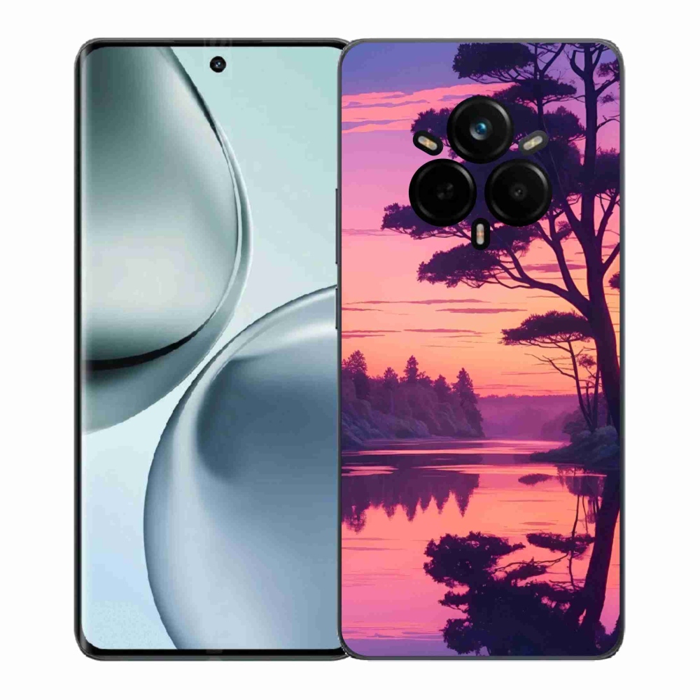 Gél borítás mmCase a Realme 14 Pro 5G számára - Naplemente a tó felett