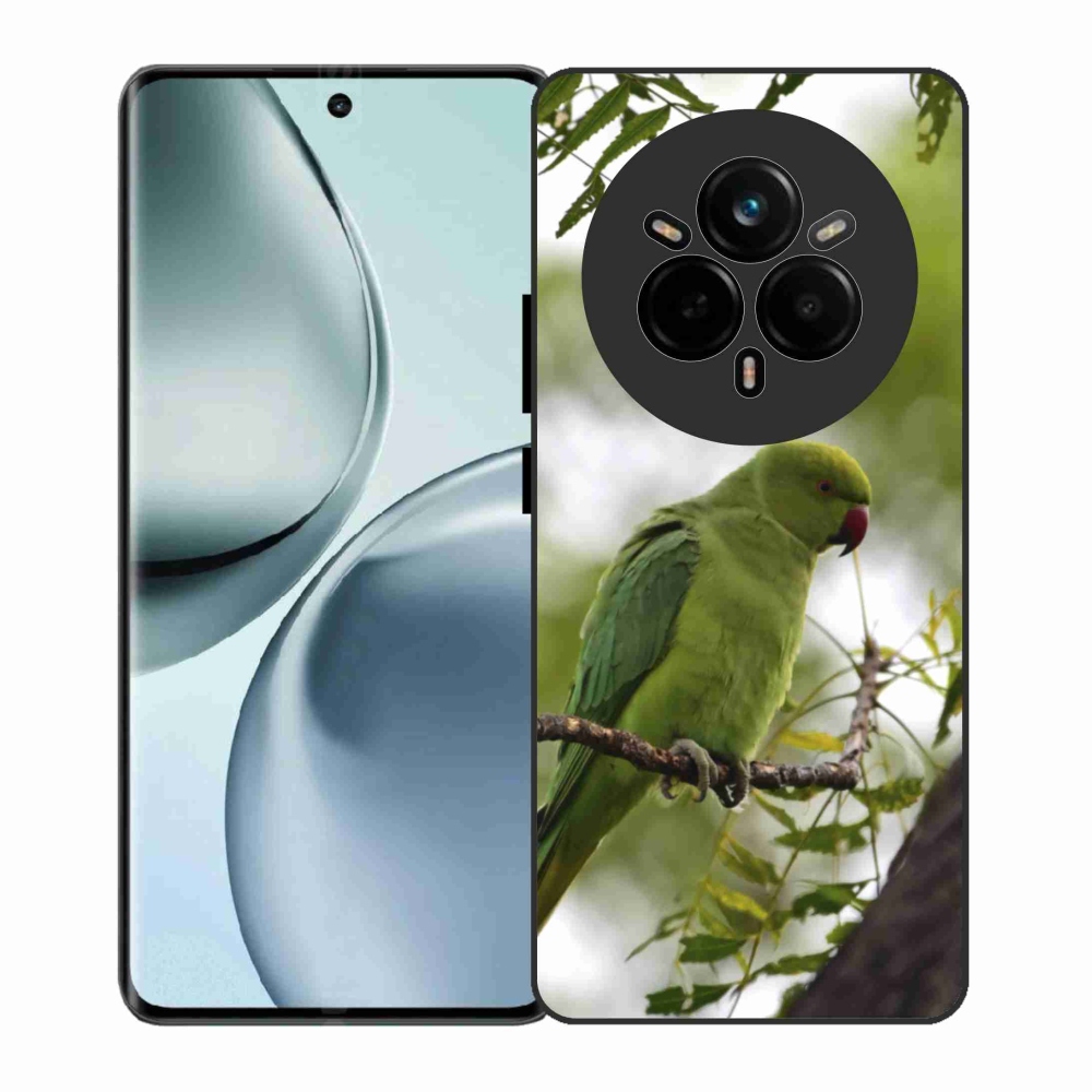 Zselés borítás mmCase a Realme 14 Pro 5G készülékhez - zöld papagáj