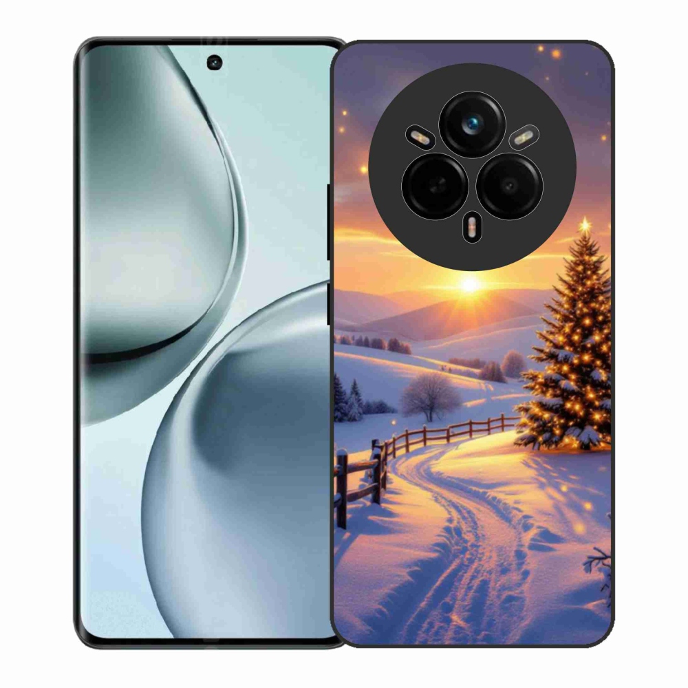 Gél borítás mmCase a Realme 14 Pro+ 5G számára - téli tájkép