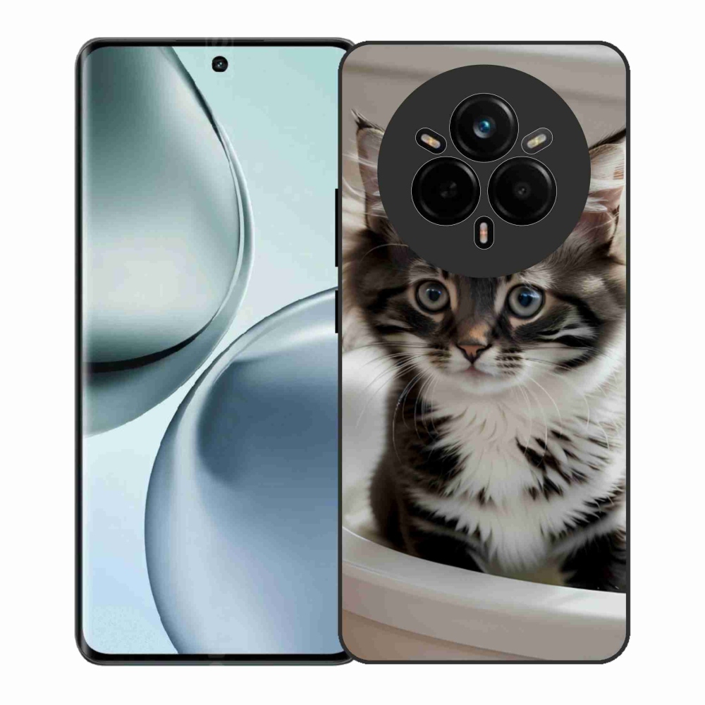 Gél borítás mmCase a Realme 14 Pro+ 5G számára - kíváncsi cica