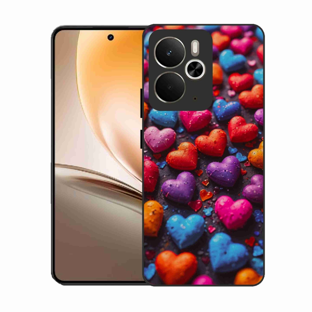 Zselés borítás mmCase a Realme 14T 5G/14 5G - színes szívhez