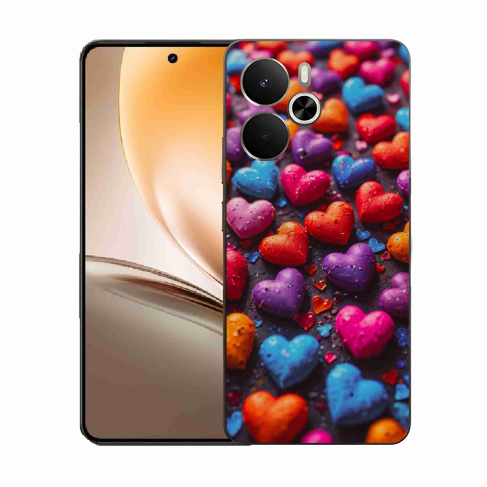 Zselés borítás mmCase a Realme 14T 5G/14 5G - színes szívhez