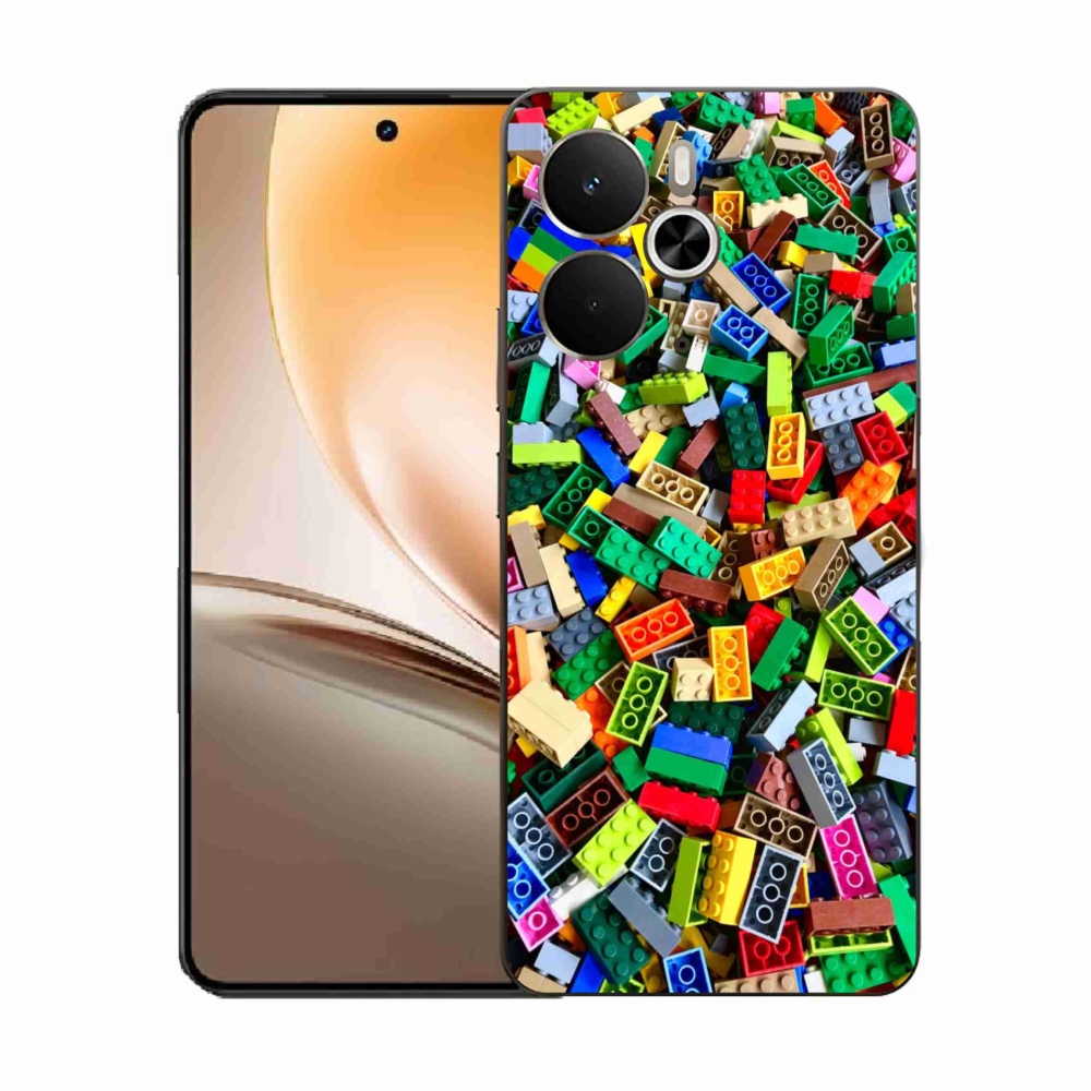 Zselés borítás mmCase a Realme 14T 5G/14 5G modellhez - színes építőelemek