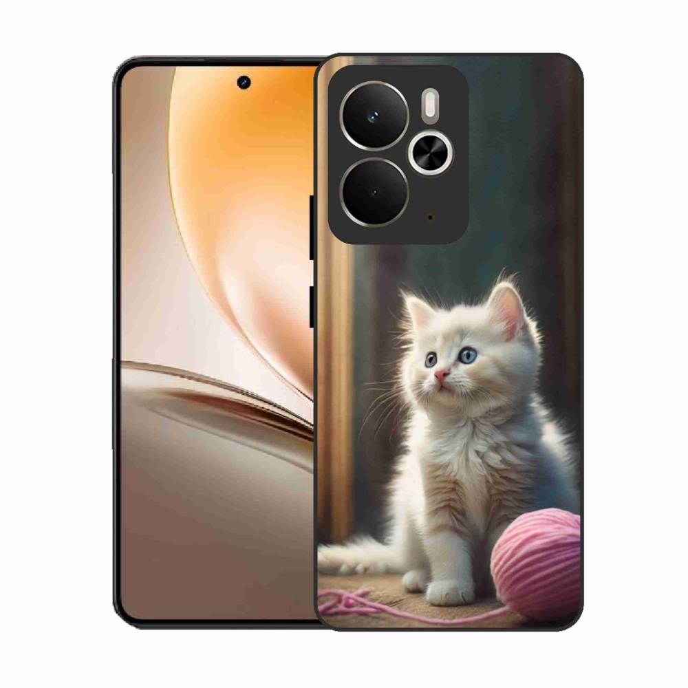 Gél borítás mmCase a Realme 14T 5G/14 5G készülékhez - fehér cica 2