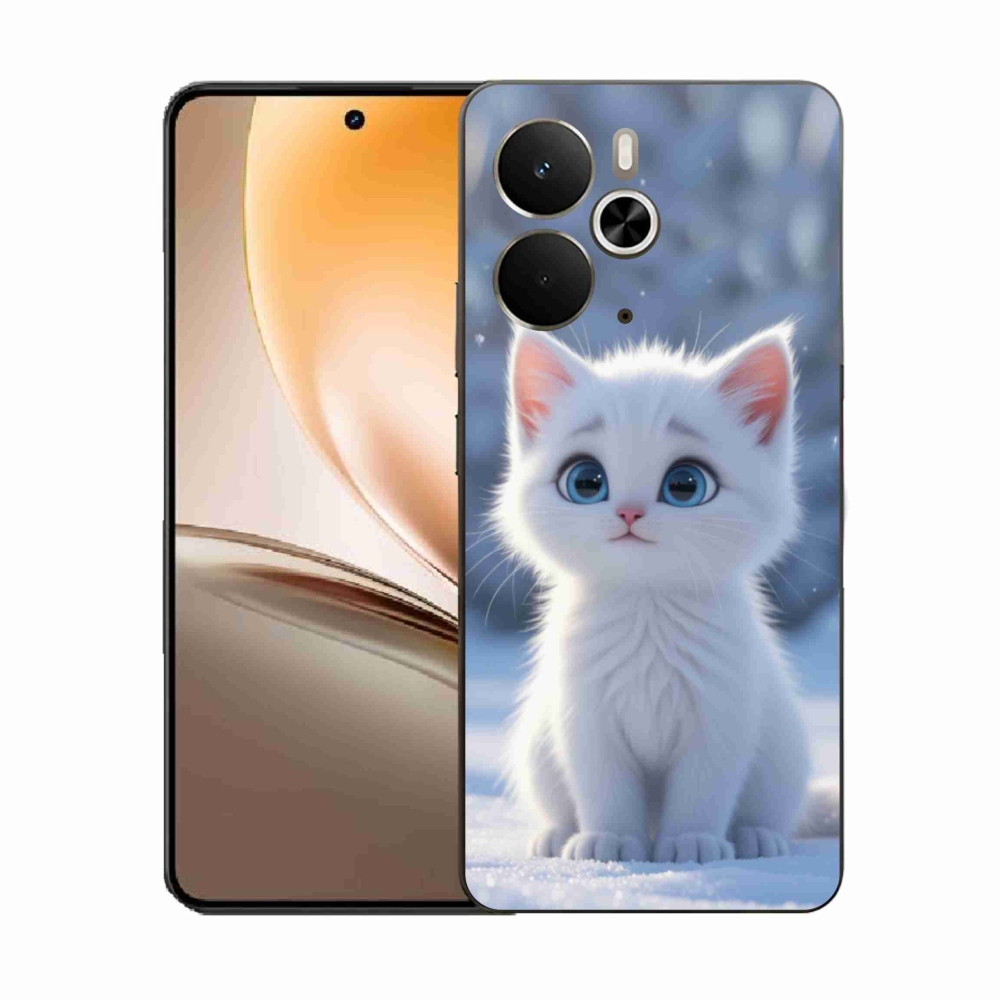 Gél borítás mmCase a Realme 14T 5G/14 5G készülékhez - fehér cica 3