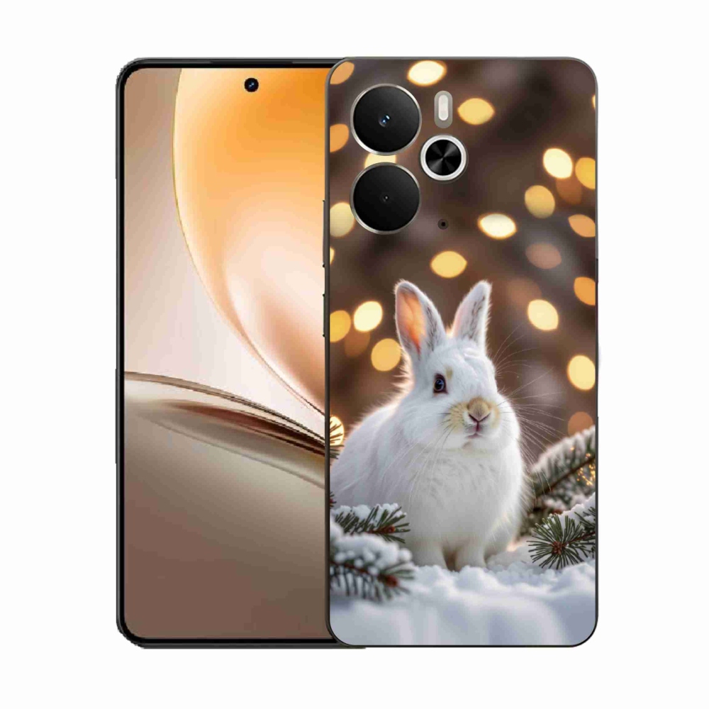 Zselés borítás mmCase a Realme 14T 5G/14 5G modellhez - fehér nyúl
