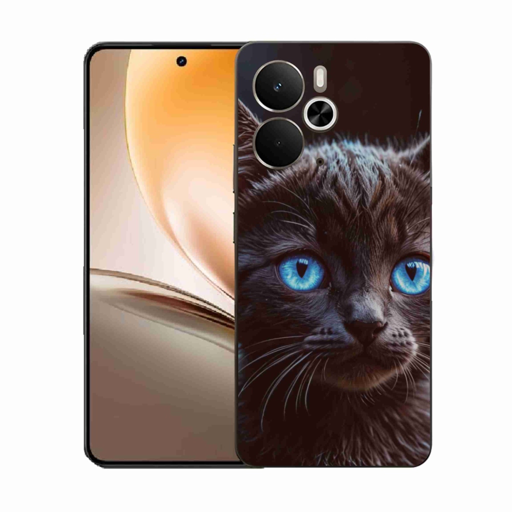 Gél borítás mmCase a Realme 14T 5G/14 5G készülékhez - fekete cica 2