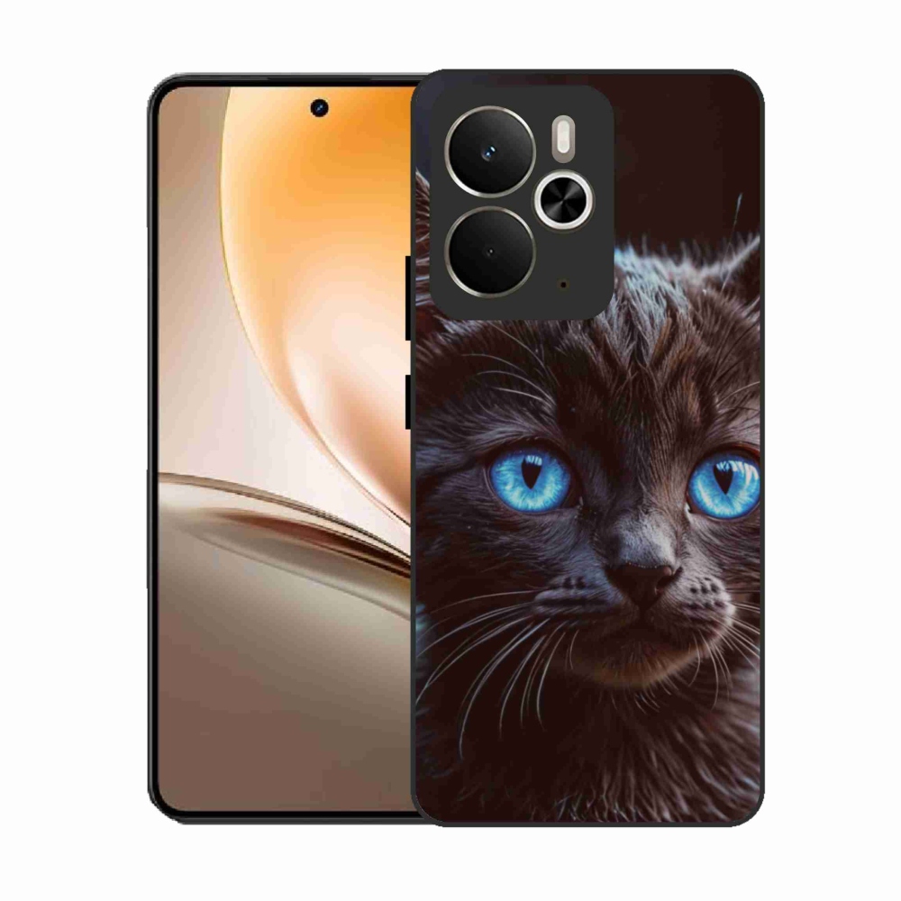 Gél borítás mmCase a Realme 14T 5G/14 5G készülékhez - fekete cica 2