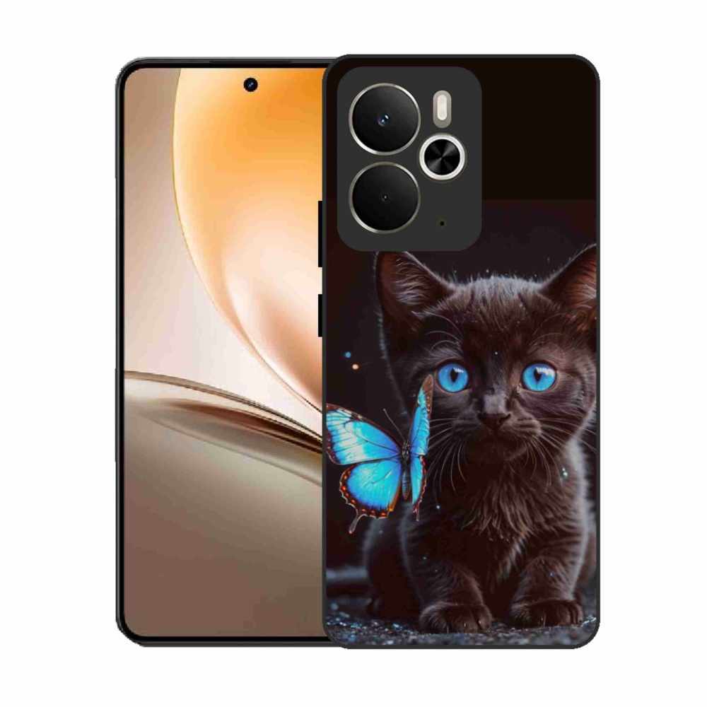 Gél borítás mmCase a Realme 14T 5G/14 5G készülékhez - fekete cica 3