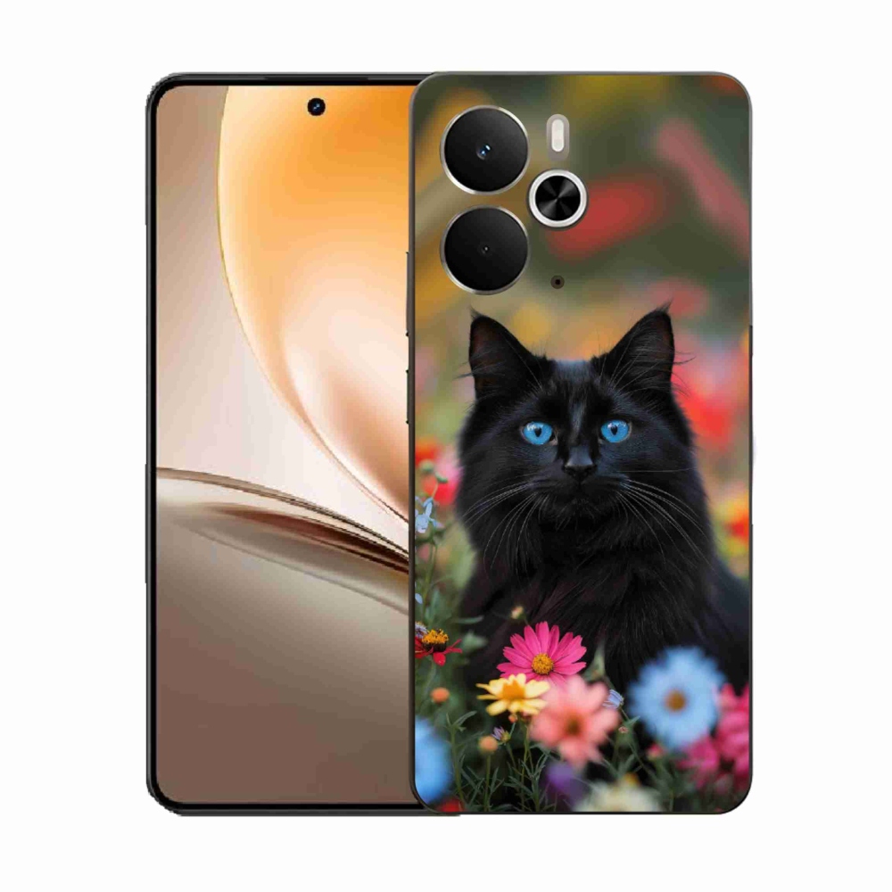 Gél borítás mmCase a Realme 14T 5G/14 5G készülékhez - fekete cica 4