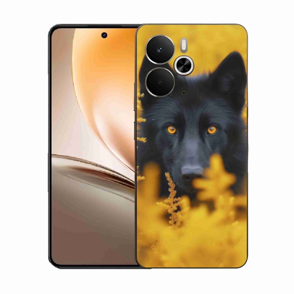 Gél védőburkolat mmCase a Realme 14T 5G/14 5G - fekete farkas 2