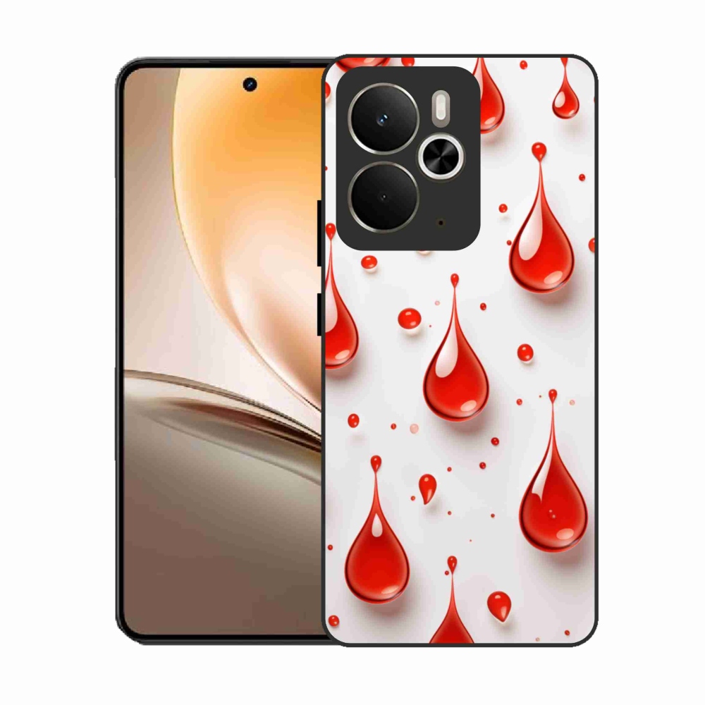 Zselés borítás mmCase a Realme 14T 5G/14 5G készülékhez - piros cseppek