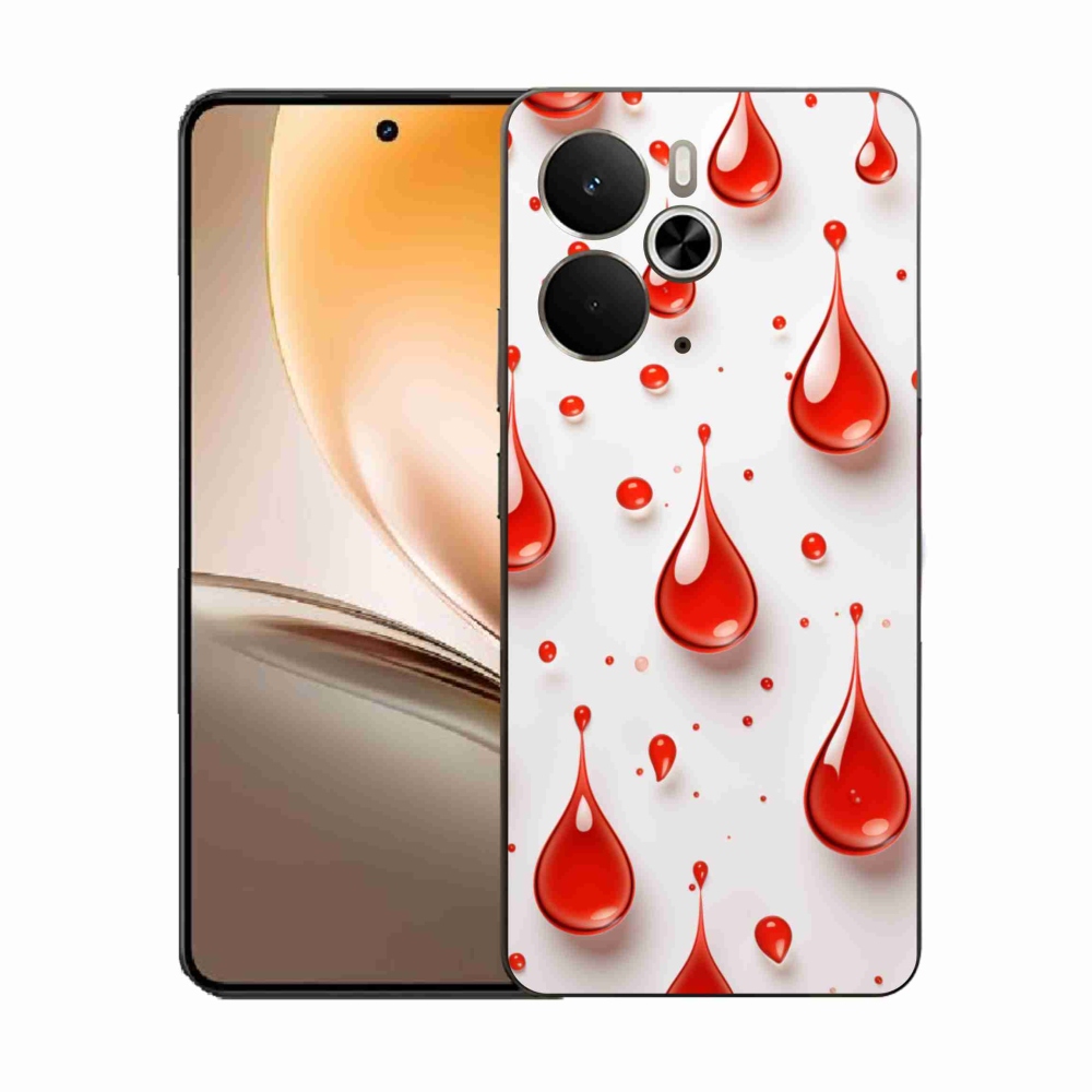 Zselés borítás mmCase a Realme 14T 5G/14 5G készülékhez - piros cseppek