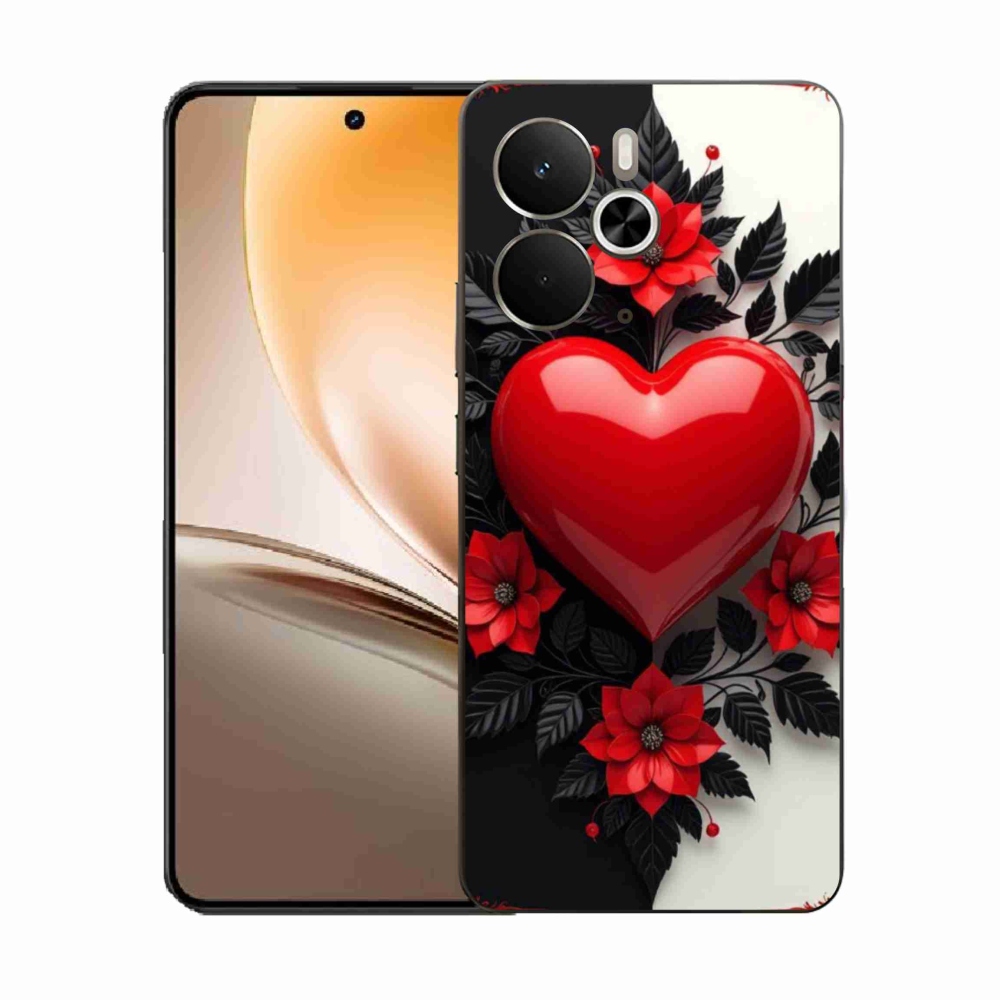 Gél borítás mmCase a Realme 14T 5G/14 5G készülékhez - piros szív