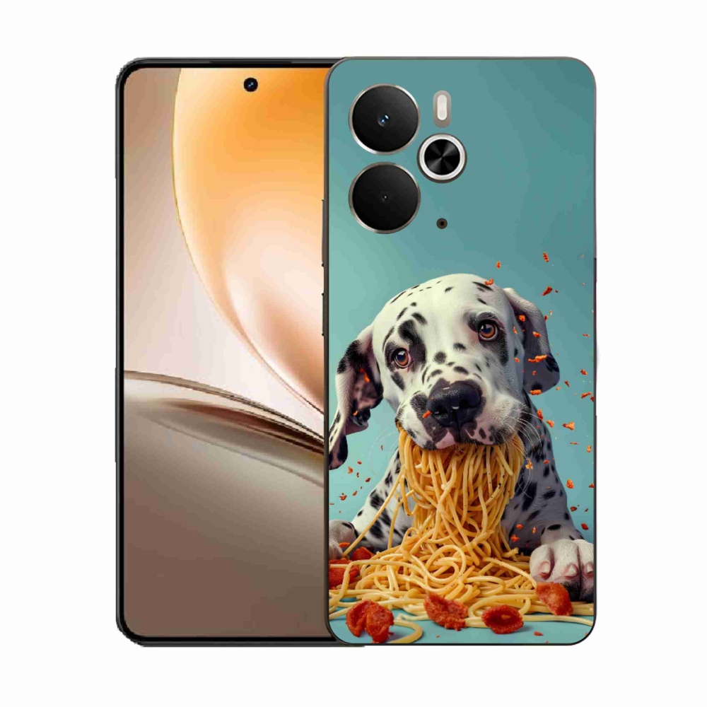 Gél borítás mmCase a Realme 14T 5G/14 5G készülékhez - Dalmát és spagetti