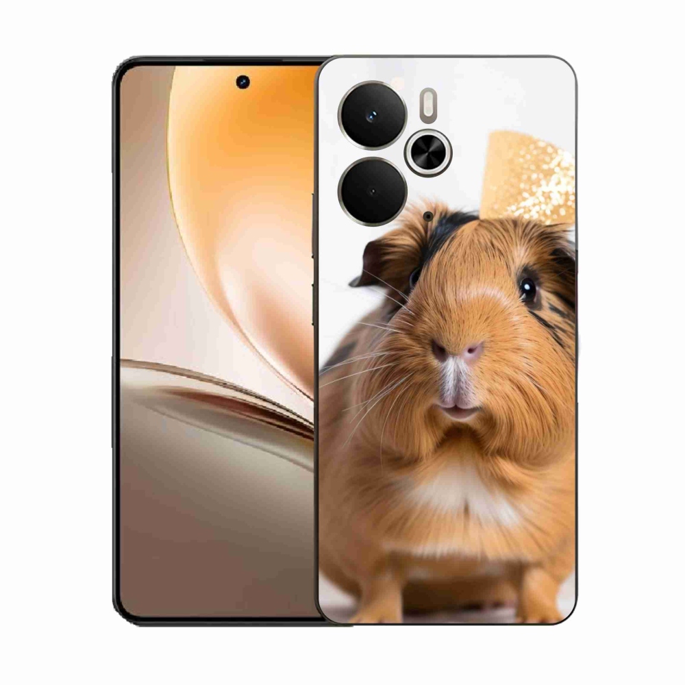 Zselés borítás mmCase a Realme 14T 5G/14 5G készülékhez - barna tengerimalac
