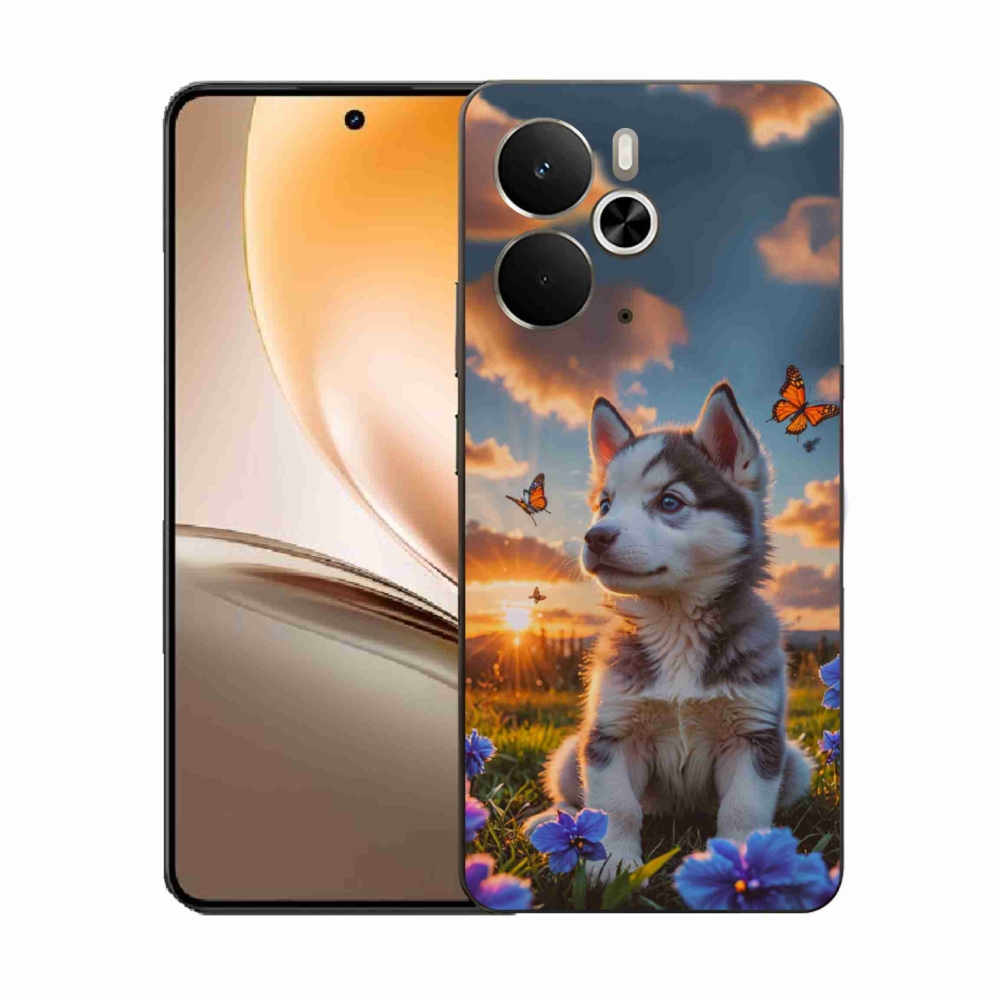 Gél borítás mmCase a Realme 14T 5G/14 5G számára - husky naplementében