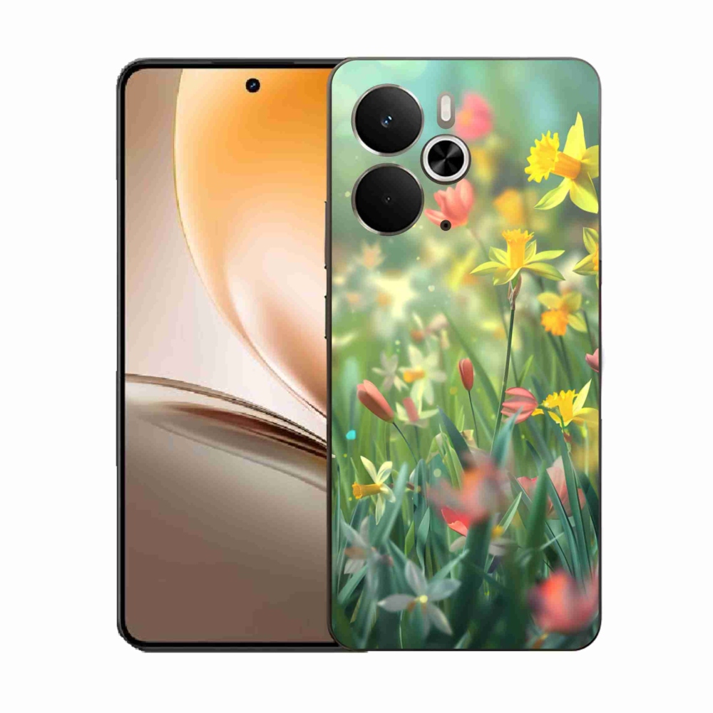 Gél borítás mmCase a Realme 14T 5G/14 5G modellhez - tavaszi virágok