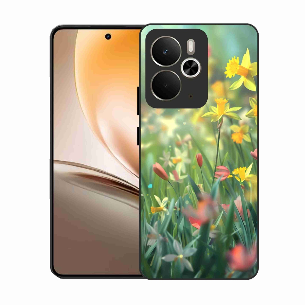 Gél borítás mmCase a Realme 14T 5G/14 5G modellhez - tavaszi virágok