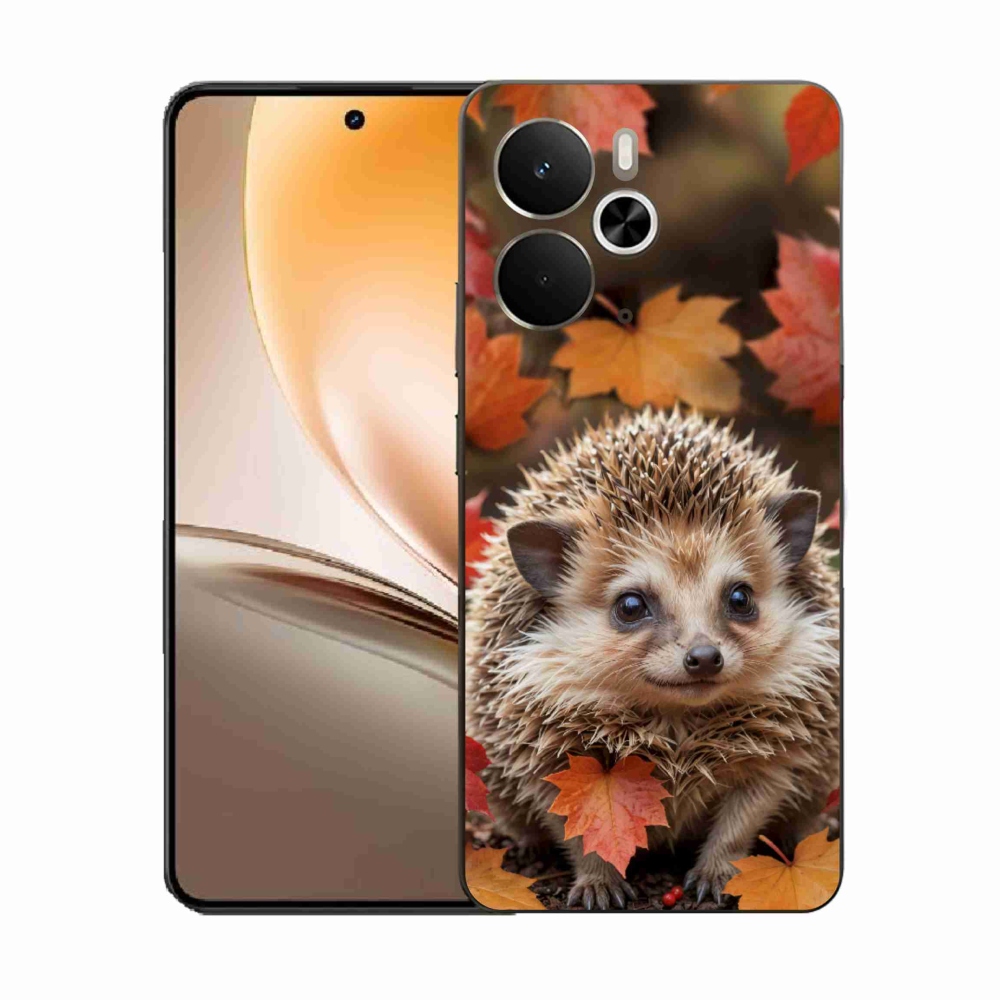 Zselés borítás mmCase a Realme 14T 5G/14 5G készülékhez - süni levelekben