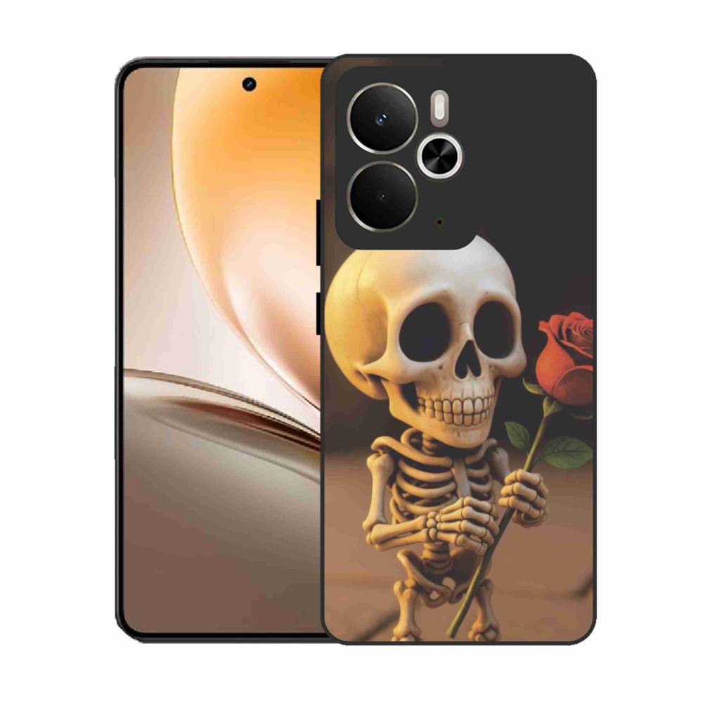 Gél borítás mmCase a Realme 14T 5G/14 5G - csontváz rózsával