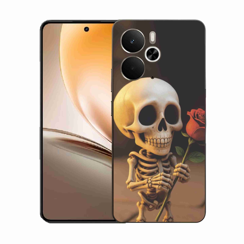 Gél borítás mmCase a Realme 14T 5G/14 5G - csontváz rózsával