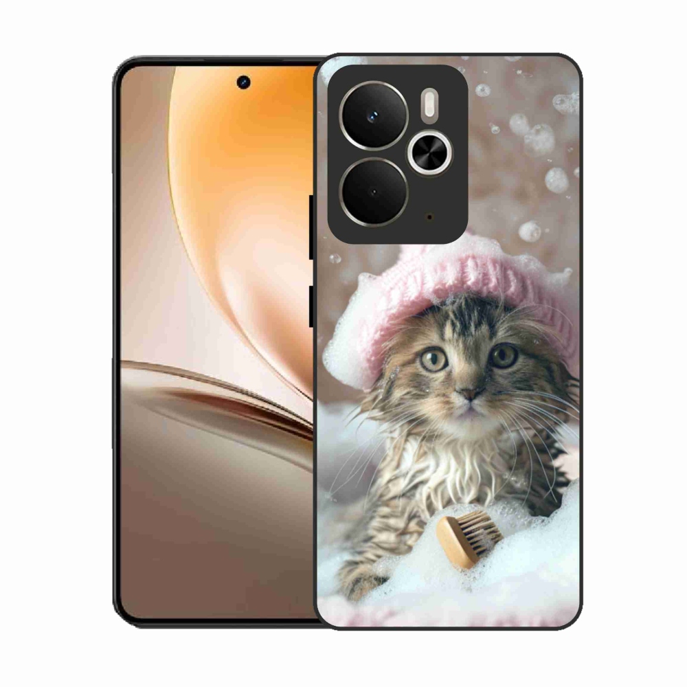 Gél borítás mmCase a Realme 14T 5G/14 5G - cica és fürdő számára