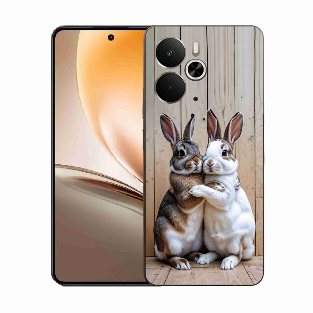 Zselés borítás mmCase a Realme 14T 5G/14 5G - nyúl párhoz