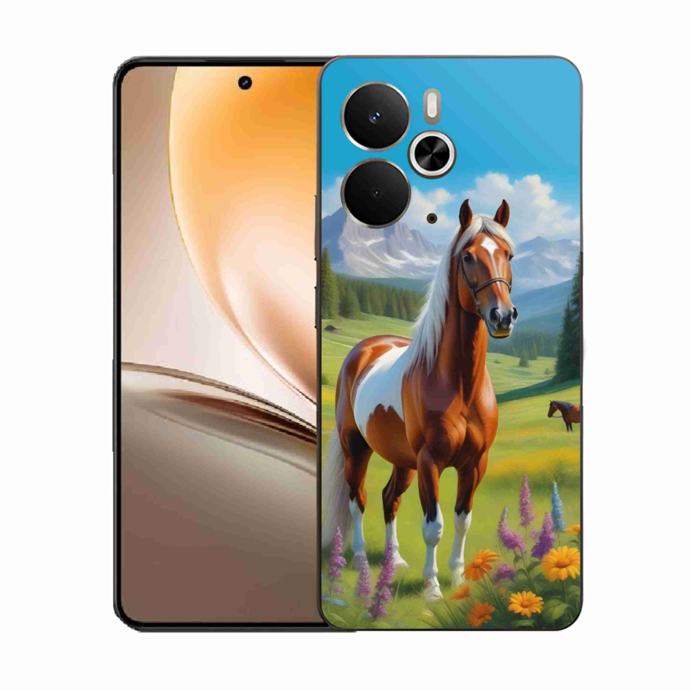 Gél borítás mmCase a Realme 14T 5G/14 5G számára - ló a réten