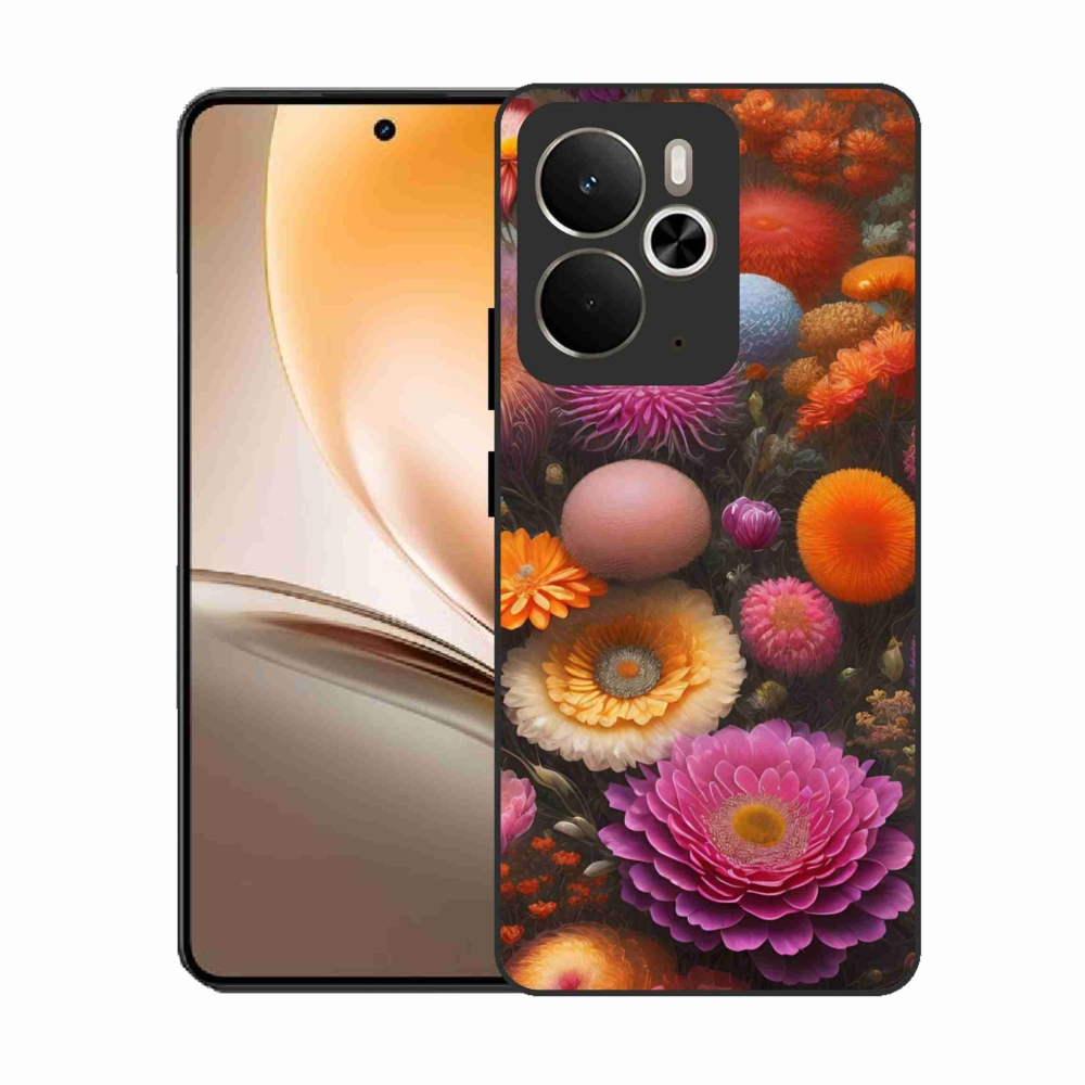 Gél borító mmCase a Realme 14T 5G/14 5G számára - virágos kompozíció