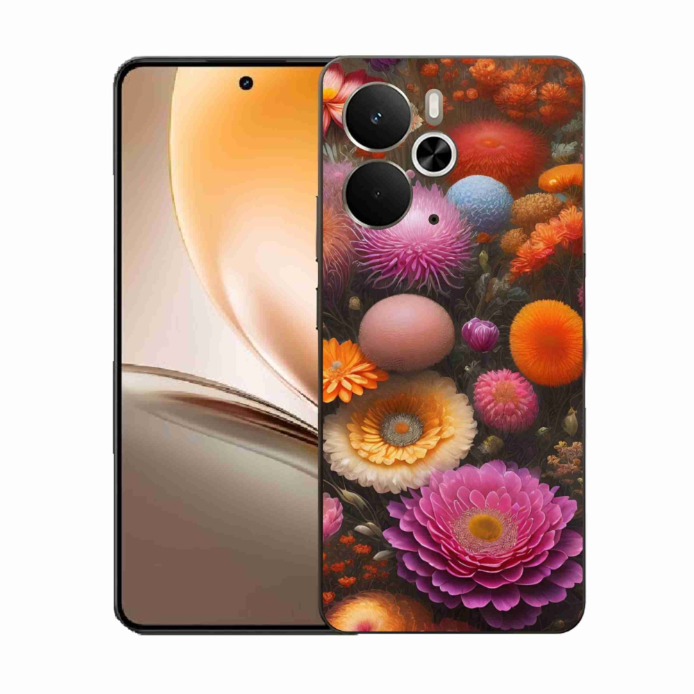 Gél borító mmCase a Realme 14T 5G/14 5G számára - virágos kompozíció